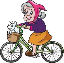 Old-woman-cycling-Purple